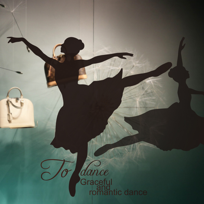 创意芭蕾舞女孩客厅舞蹈工作室音乐教室装饰品个性人物背景墙贴画