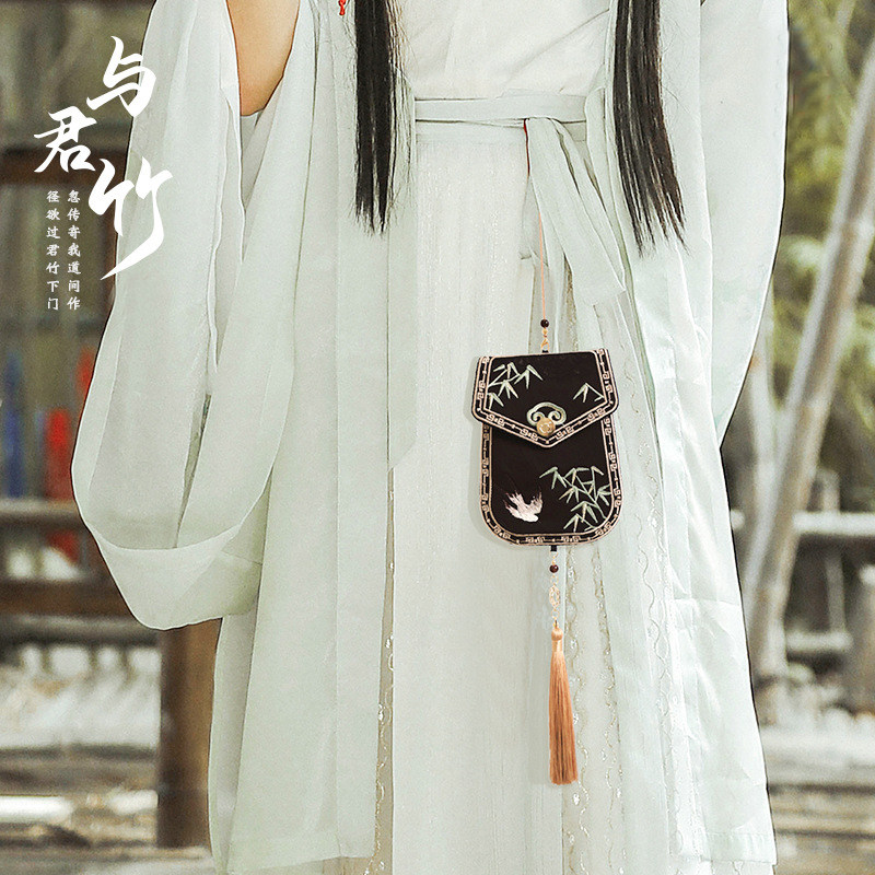 HANFU 액세서리 고대 스타일 펜던트 향 주머니 향 주머니 빈 가방 수 놓은 HANFU 지갑 중국식 휴대용 허리띠 중추절