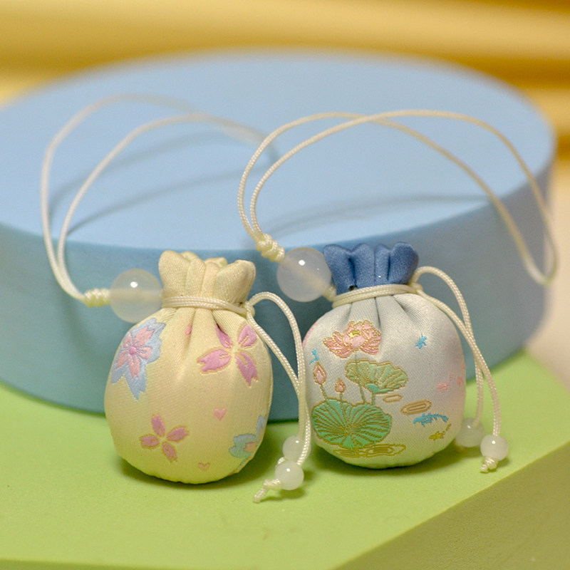 挂绳情侣国风手机链挂件男女个性创意汽车钥匙扣包挂饰香囊香包荷,居家日用,香包/香囊,淘宝优惠券,粉丝福利购,淘宝优惠卷