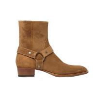 In the summer, the first year of CHELSEA BOOT in Europe and America, the clasp Chelsea boots, men's genuine leather pointed-toe high-top street Martin boots trend thumbnail 3