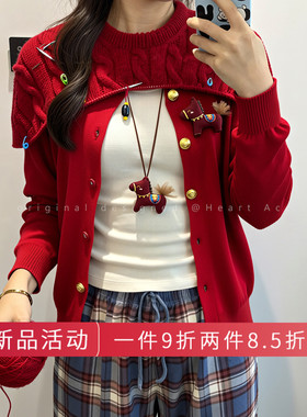 秋冬长款布偶小马吊坠项链女红色本命年配毛衣链2026新款爆款配饰