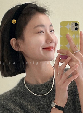 高级感洋气发箍女法式黑色适合短发头箍2025新款时尚百搭发饰头饰