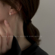 素圈小耳圈女高级感睡觉不用摘耳钉2026新款 耳环方脸适合耳饰耳扣