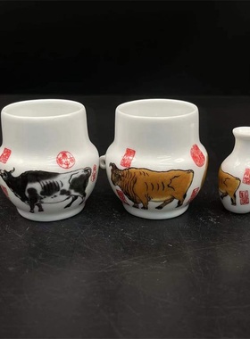 景德镇高白细瓷三件套蜡嘴麻料鸟食杯鸟食碗鸟食罐鸟笼配件