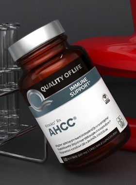美国Quality of Life AHCC-Kinoko Rx加强版补充剂60粒300mg/粒