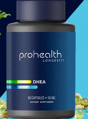 ProHealth改善能源情绪支持DHEA60粒*50mg维持肌肉健康的身体成分