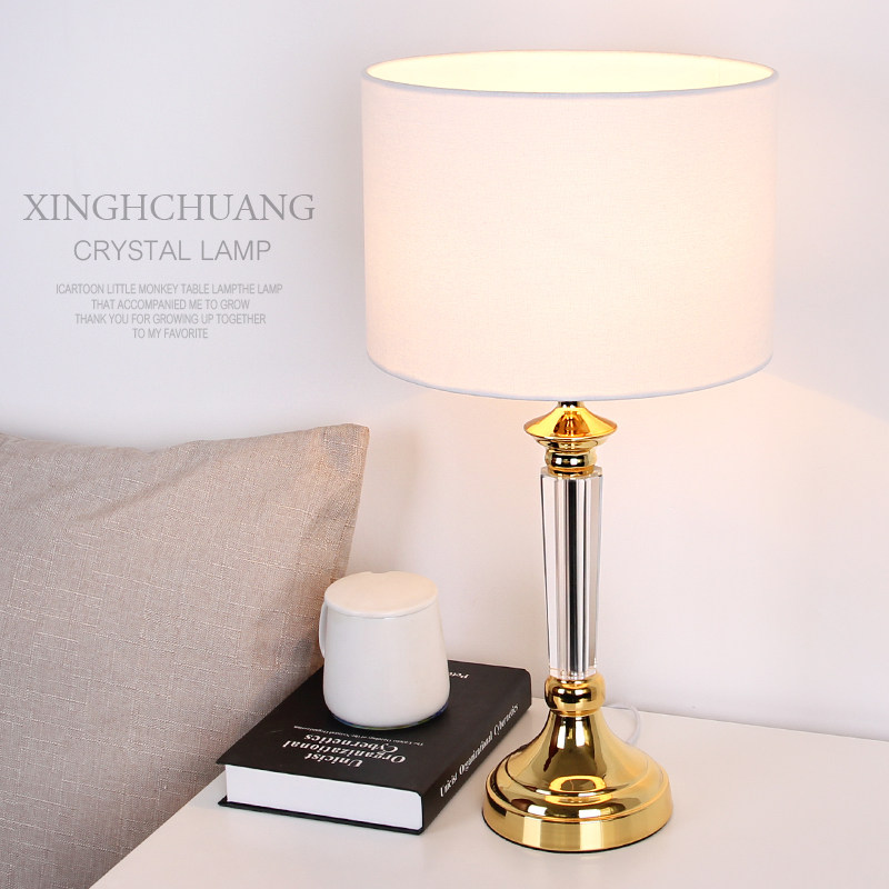 欧式水晶台灯卧室床头调光现代简约时尚创意暖光大气奢华高档台灯|ruв категории награду материалов, огни освещения, настольная лампа, декоративная настольная лампа - от Buy2taobao.com для оказания профессиональной услуги покупки агента Taobao