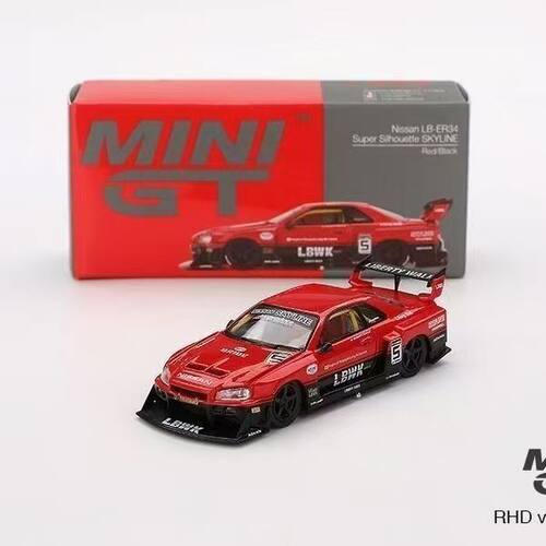 现货MINIGT #843号 日产 LB-ER34 Super Silhouette SKYLINE 全新