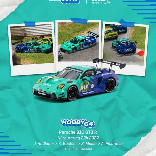 TW 1:64 保时捷 Porsche 911 GT3 飞劲 合金汽车模型