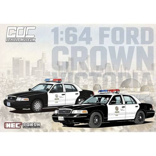 【现货】HEC限定 GOC 1:64 福特维多利亚皇冠LAPD警车 合金车模型