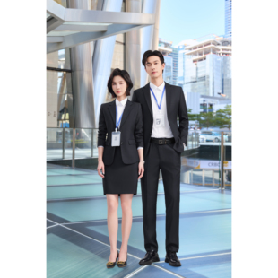 西装套装男女同款职业正装前台酒店银行三件套西服套装销售工作服