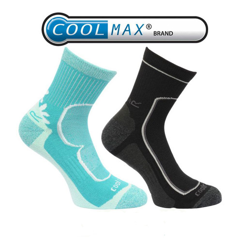 coolmax袜子加厚毛圈网面登山跑步健身中筒男女儿童户外运动速干