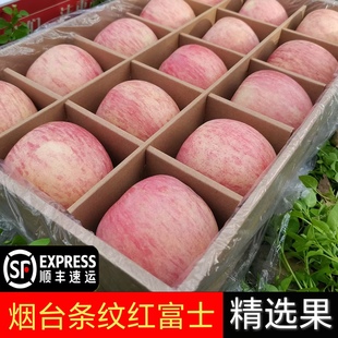 烟台苹果红富士苹果送人特级平安新鲜当季水果年货条纹苹果一级
