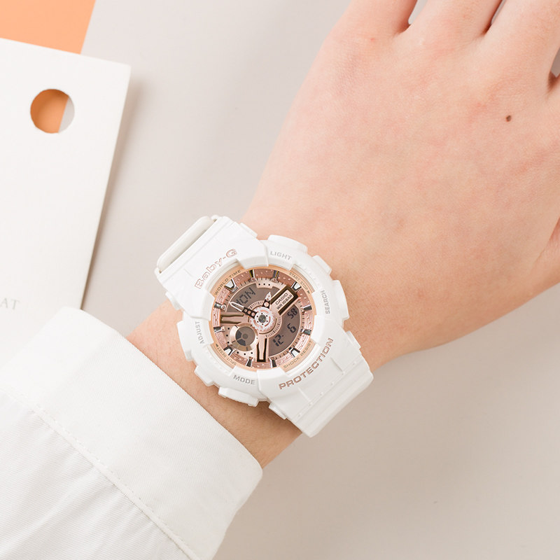 卡西欧casio樱花手表女学生babyg时尚运动女表ba-110-7a1/7a3/1a