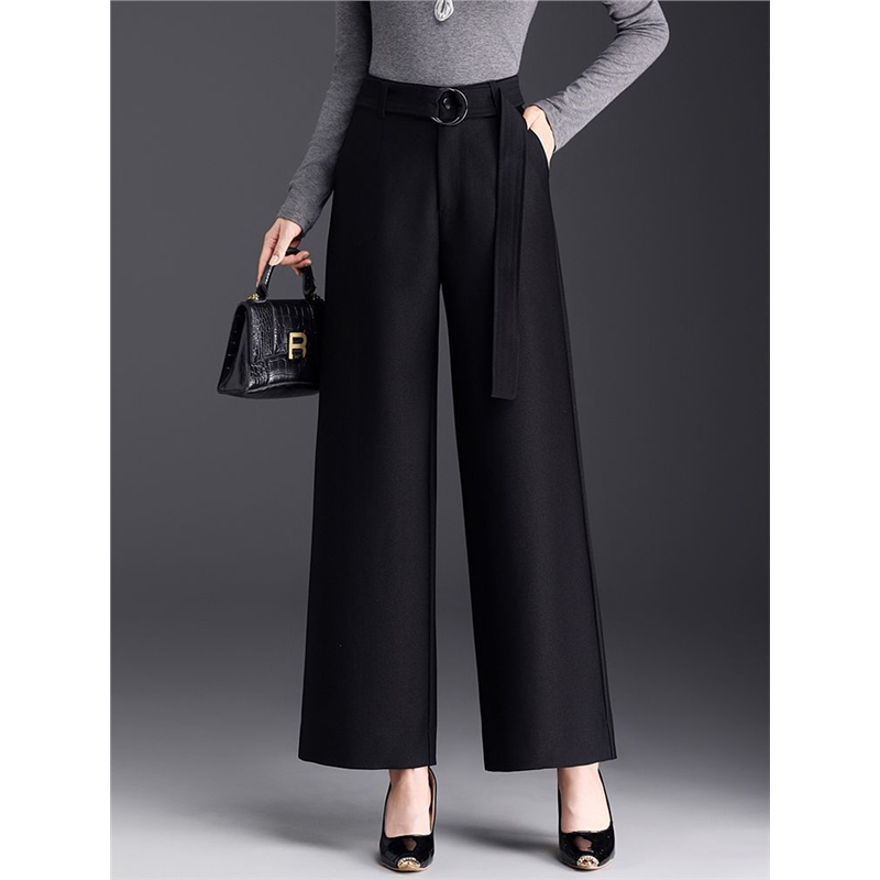 高腰九分阔腿裤女秋季新款爆款西装裤小个子女士裤子直筒休闲女裤