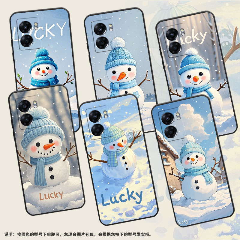 适用OPPOA73手机壳4G2022国外PFTM20硅胶0pp0A58x纯黑色CPH2577高级A60/A74防摔5G轻薄圆圆雪人A77保护套