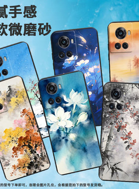 适用一加13r手机壳0neplusace5pro防摔1加9r磨砂壳oneplus10r蓝色花卉1+9耐磨一+acepro商务pgz110软壳