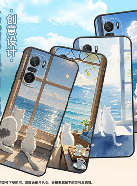 适用小米POCOF3手机壳POCOF4防摔F4GT小白猫XiaomiPOCOF5商务POCOF5PRO/F7Ultra高级24069PC21G保护套