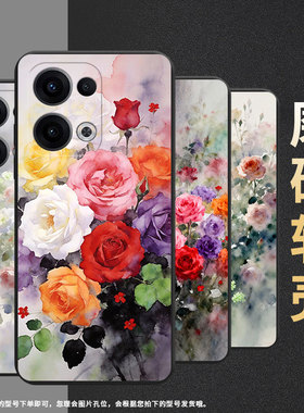 适用opporeno11f手机壳reno12f/reno13f硅胶0pp0reno13超薄防摔蔷薇花findx8高级cph2603商务5g保护套