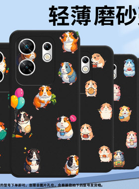 适用传音InfinixZero30手机壳Zero40高级感磨砂壳潮流InfinixZeroUltra全包边X6860Q版豚鼠中国风保护套