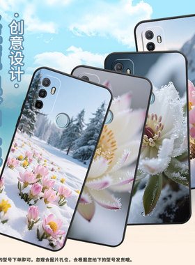 适用OPPOA17K手机壳4G国外硅胶CPH2471黑色A18男女CPH2073软壳0pp0A40M雪莲花丛商务A33高级PEHM00保护套