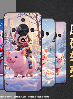 适用荣耀X9B手机壳ALI-NX1商务X9C纯黑色可爱的棉服X40防摔V40轻奢版ALI-AN00软壳X50GT硅胶荣耀V40保护套