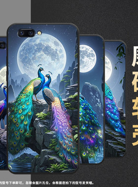适用OPPOR9sk手机壳R9s防摔X9079纯黑色R11超薄0pp0R11s保护套R15标准版R17/A57高级CPH1715七彩孔雀外壳