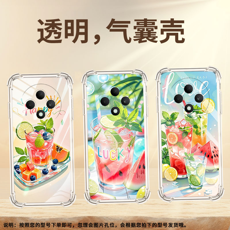 适用OPPOReno12F气囊手机壳全包夏天冰饮0pp0Reno13F四角防摔OPPOReno12FS手机壳OPPOReno13FS商务保护套