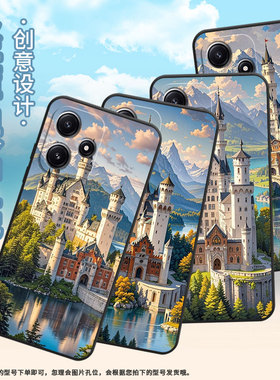 适用小米POCOM5手机壳M4耐磨21091116AG轻薄XiaomiPOCOM5s雄伟的城堡M6防摔23076PC4BI个性POCOM4Pro保护套