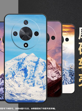 适用荣耀X50手机壳ALI-NX1商务X9C纯黑色雪山风景X40防摔V40轻奢版ALI-AN00软壳X50GT硅胶荣耀V40保护套