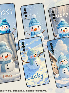 适用红米Note8T手机壳红米5Plus超薄M2003J15SC简约RedmiNote7保护套雪地上雪人note8全包M2003J6A1G磨砂壳