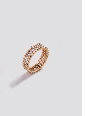 合金合成锆石戒指 0441 V金工艺满天星窄版 戒指 女 简约设计感