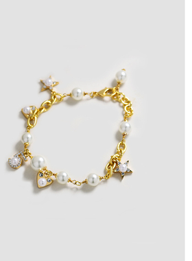 铜合金合成锆石手链 0593374星星气质 女 小香风 手链女 设计感