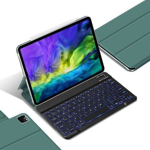 适用2020 ipad 11触控蓝牙键盘磁吸保护套Pro 12.9双面夹键盘皮套