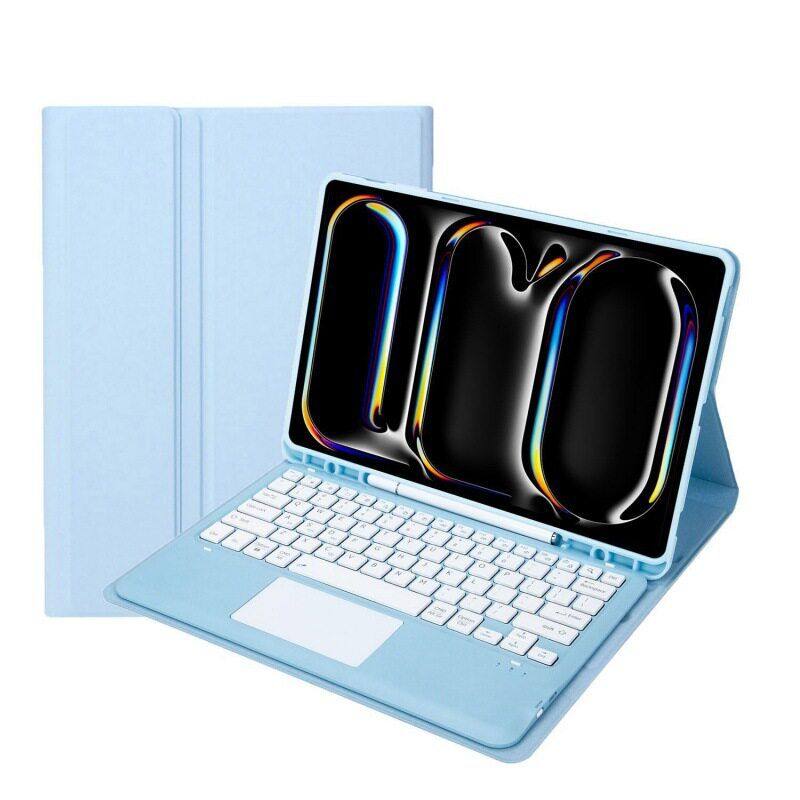 适用iPad Air13寸彩底方帽触控蓝牙键盘苹果pro13笔槽键盘保护套
