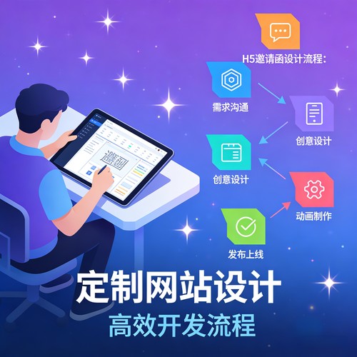 专业网站设计制作 单页面落地页定制 HTML5电子邀请函H5设计