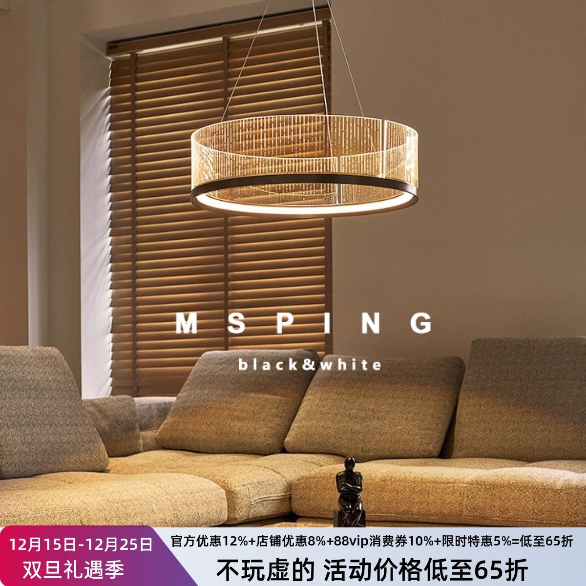 云纱客厅吊灯简约大气现代高端设计师艺术家用卧室别墅大厅