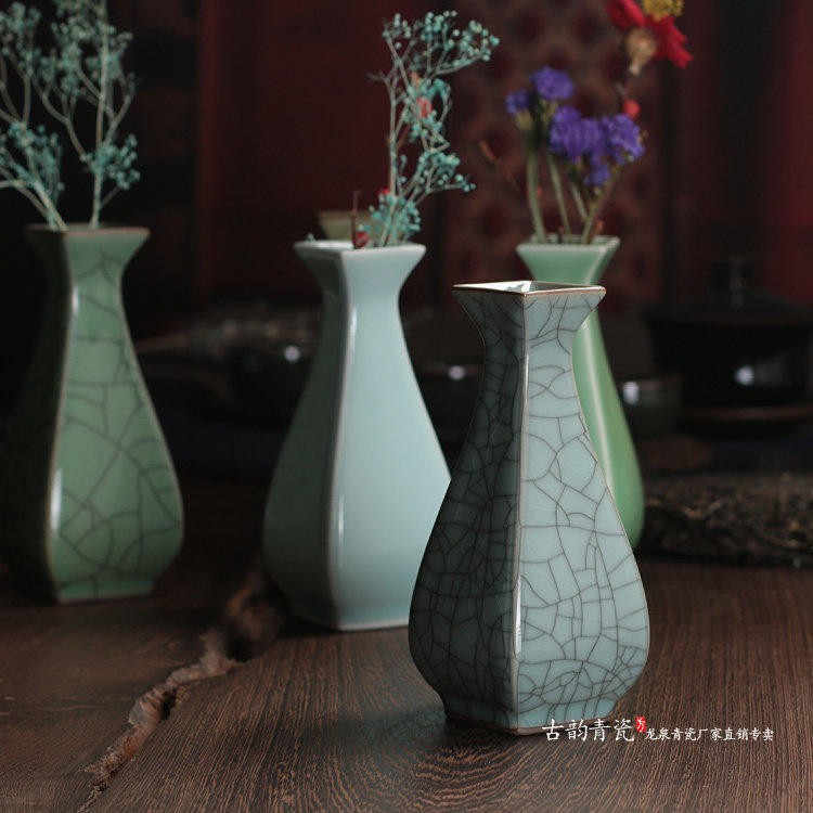 originality Square vase Celadon Decoration Dried flowers personality fashion Floret is Home Furnishing ornament Hydroponics The flowers ceramicsin the Home accessories , Vase/Flower/Artificial flowers/Imitation jewelry , Flower/Vase , Vase  category - from Buy2taobao.com to provide professional Taobao agent buy service
