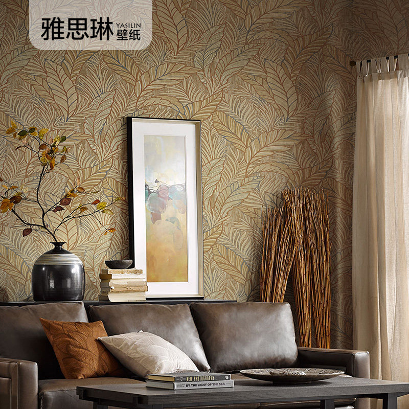 3D立体镀金烫金金色欧式墙纸奢华别墅客厅卧室电视背景壁纸高级感