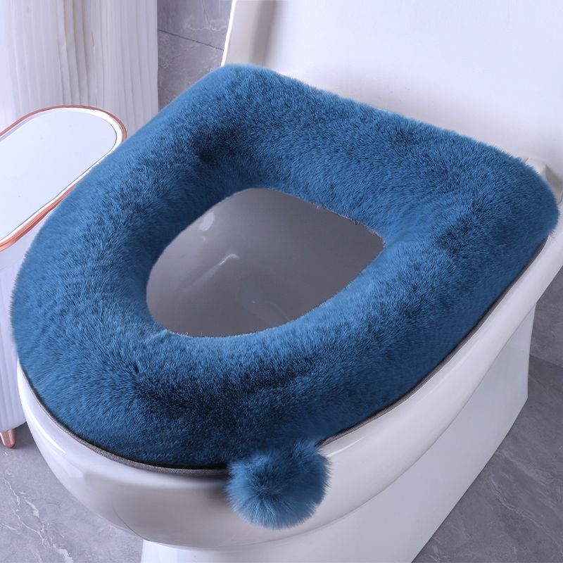家用马桶坐垫防水拉链款通用冬季毛绒马桶垫套网红四季坐便器垫圈