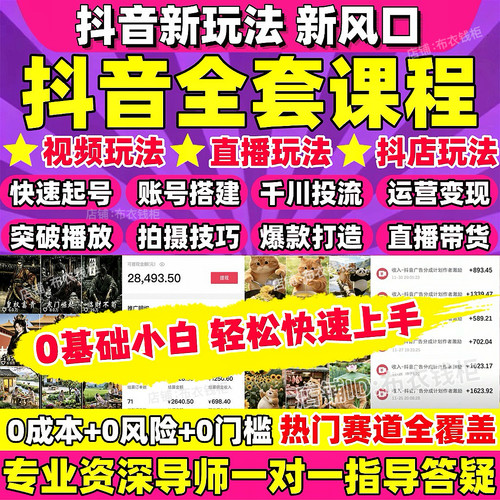 抖音运营教程+一对一指导