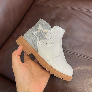 清仓不退换女童马丁靴童鞋儿童短靴小女孩公主靴英伦风加绒保暖