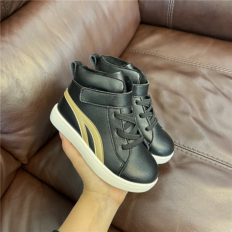 真皮二棉鞋男童保暖冬季保暖