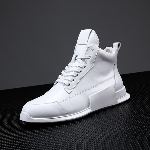 冬季欧洲站男鞋嘻哈白色板鞋透气