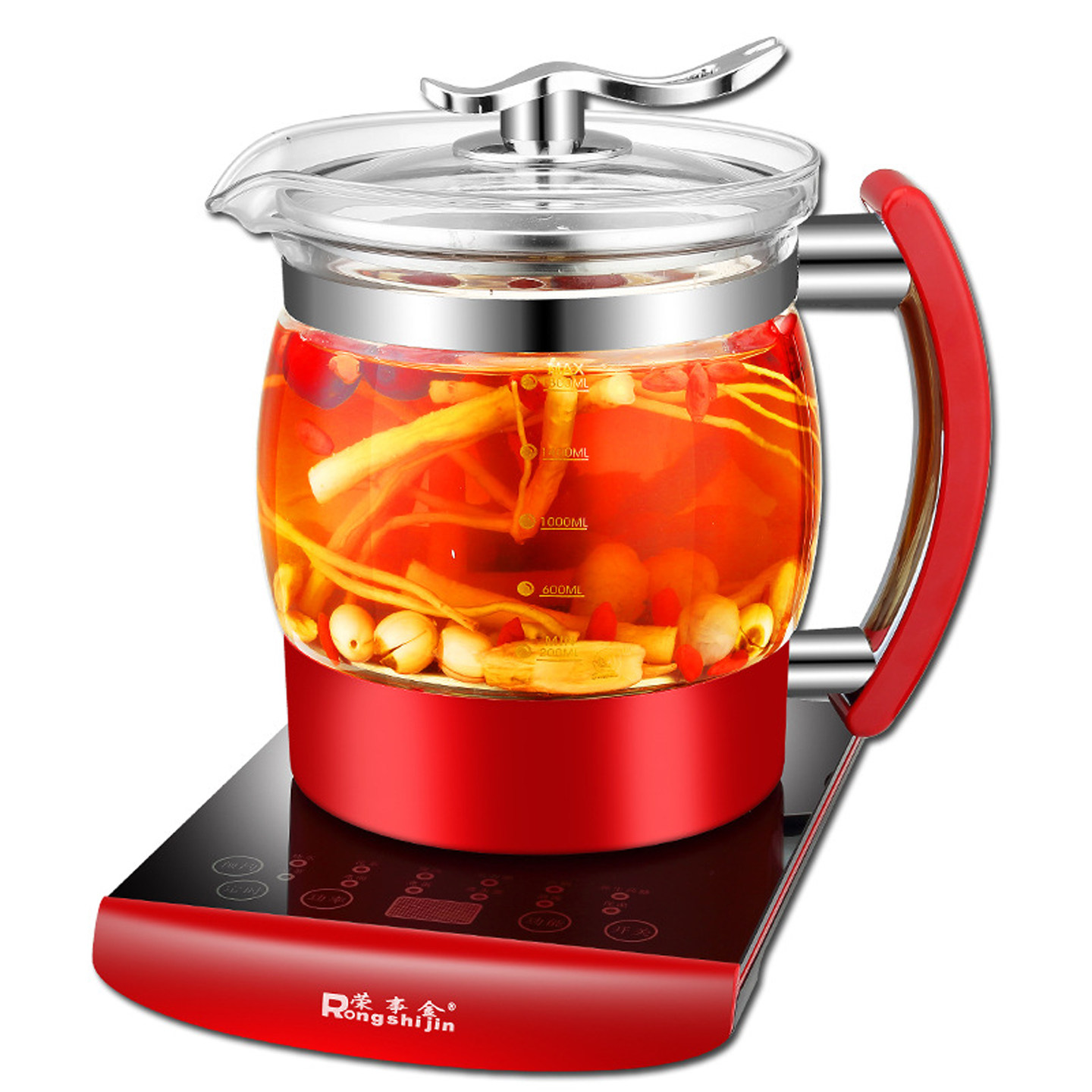 荣事金养生壶多功能玻璃煮茶器电热烧水壶花茶煎药壶配件SD-G1800