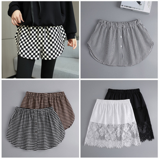 显瘦小屁帘女搭配卫衣打底假下摆衬衫秋冬叠穿内搭遮屁股半身短裙