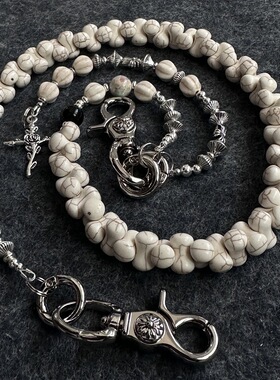 小众cleanfit原创设计欧美式复古裤链潮流十字架百搭腰链男大