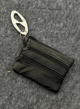 2025SS 男女创意腰间零钱小包挂件钥匙扣潮流ins感双拉链挂饰品