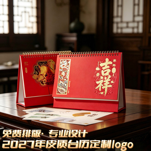 2027年新款台历定制logo羊年月历