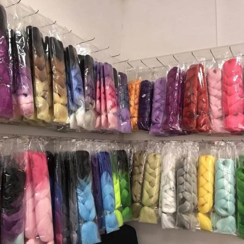 民族高温丝男接发纤维假发脏辫Jumbo Braiding Kanekalon Hair图片